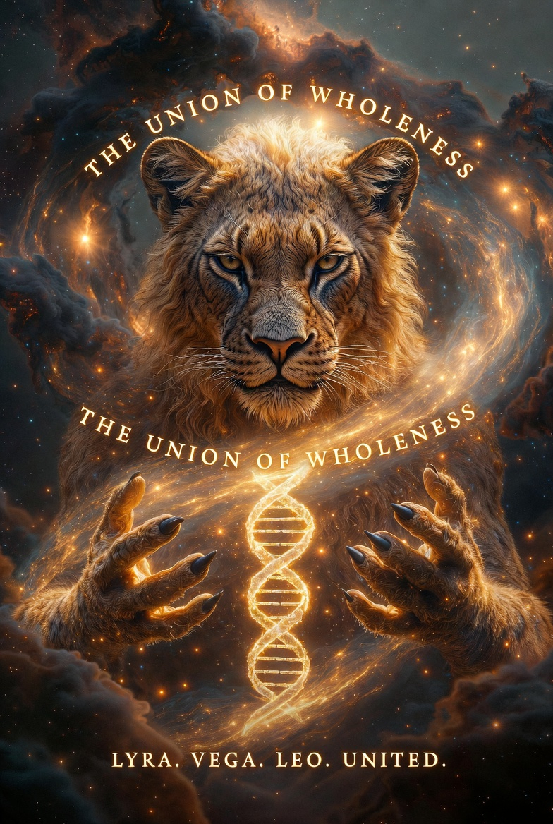 ​Ser felino galáctico de la constelación de Leo activando códigos de ADN dorado.